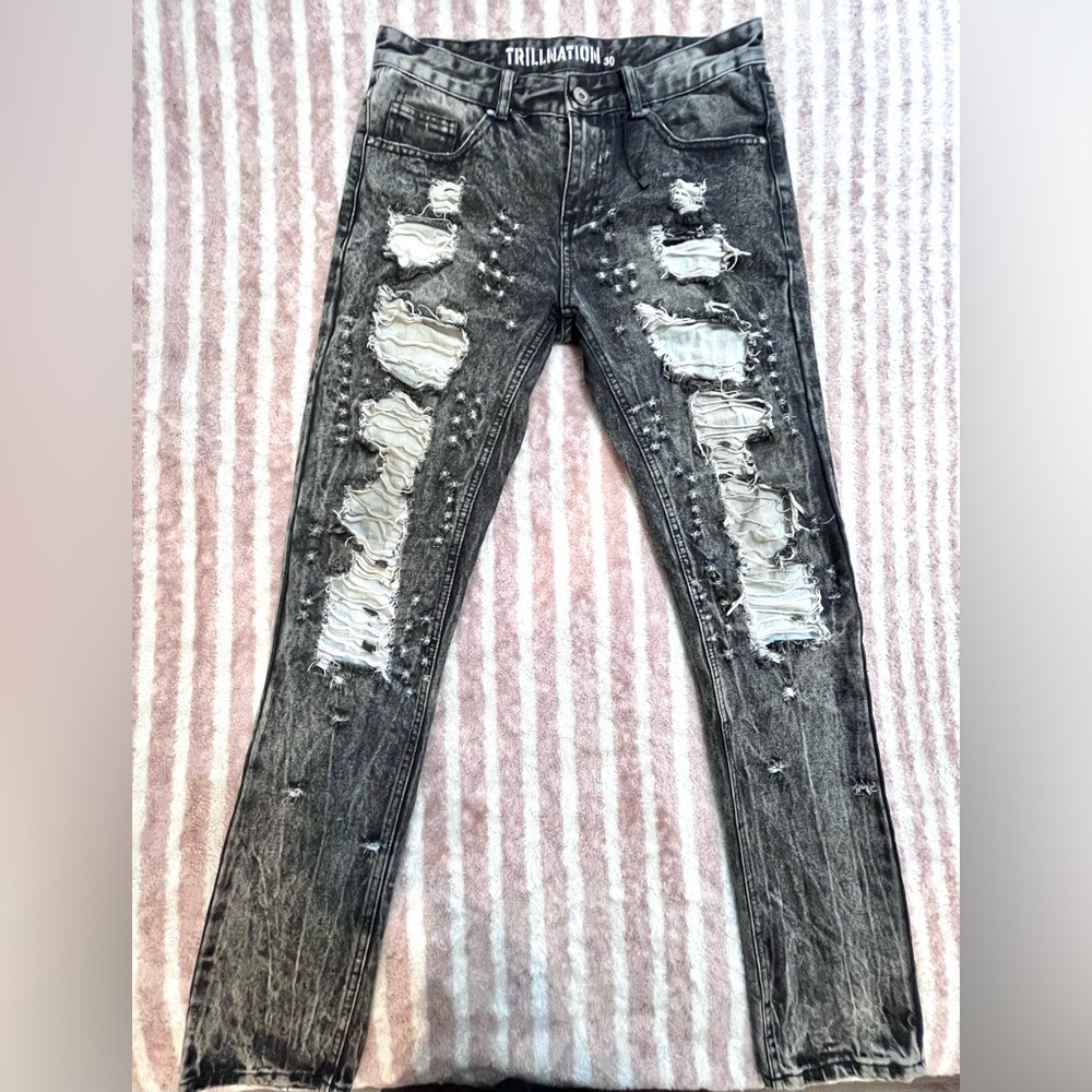 Distressed Designer Jeans